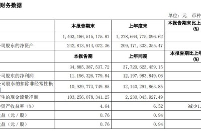 中信证券：上半年净利润111.96亿元 同比降8.21%