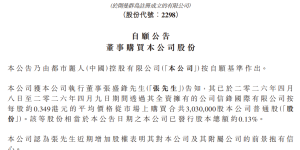 都市丽人（02298）执行董事张盛锋增持303万股，彰显对公司长期发展信心