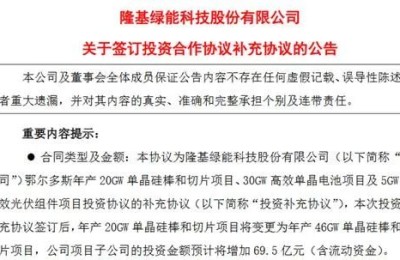 追投70亿扩产！4000亿光伏巨头再次出手 这些公司也纷纷加码光伏赛道