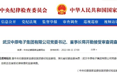 武汉中原电子集团有限公司党委书记、董事长蒋开勤接受审查调查