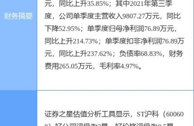 st沪科股票(st沪科股票股吧)